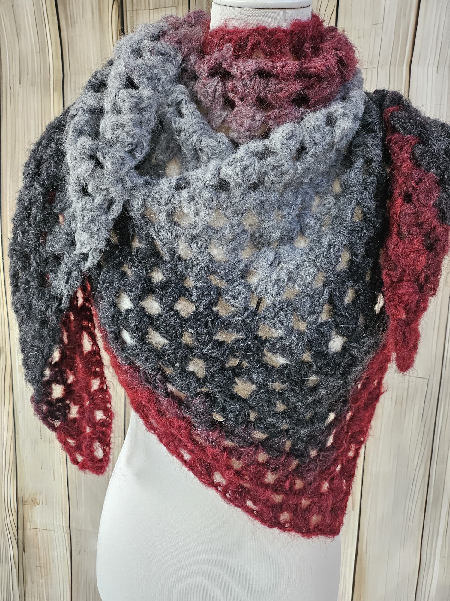 Häkeltuch Granny, super weich mit Mohair